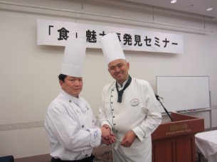函館国際ホテル総料理長の木村史能シェフにも御挨拶させて頂きました